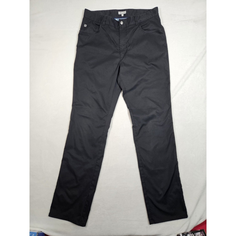 Peter Millar eb66 Performance‎ Five Pocket Pants Men's 38x38 Black Chino Preppy